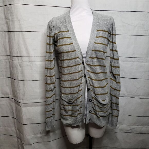 Madewell Inlet Cardigan grey copper brown Small - Picture 1 of 6